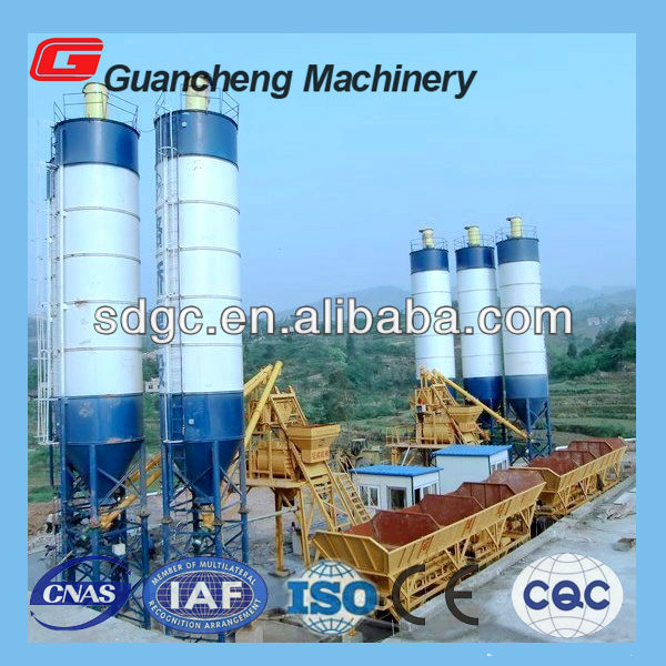 HZS75 concrete cement mixing plant with 75m3/h capacity