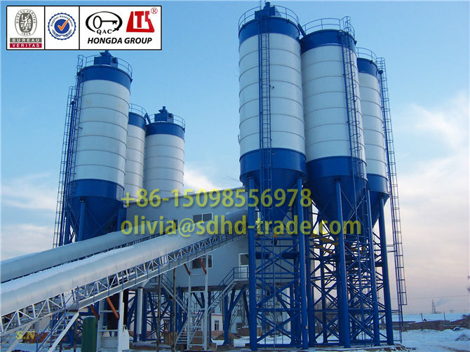 HZS90 Concrete Batching Plant for Sale / China Commercial Concrete Batching Plant ISO9001&BV Approved