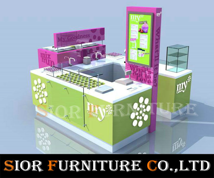 Ice cream food kiosk design for sale kiosk manufacturer