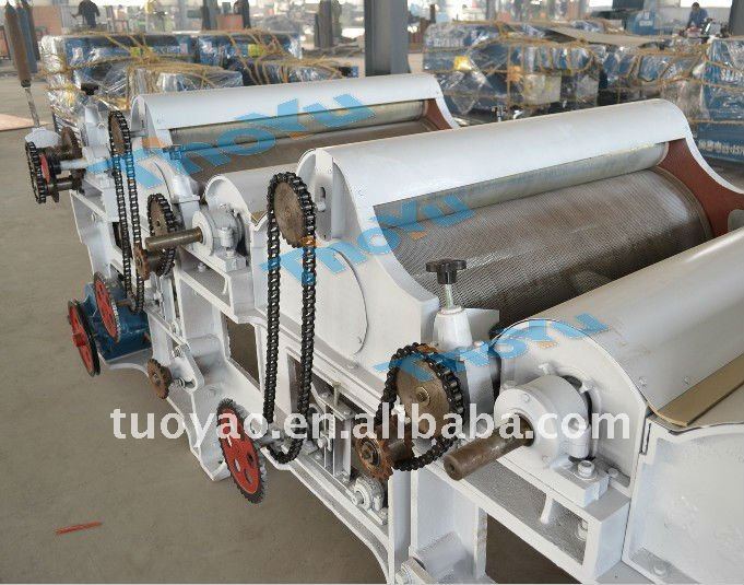 Industrial yarn waste tearing machine