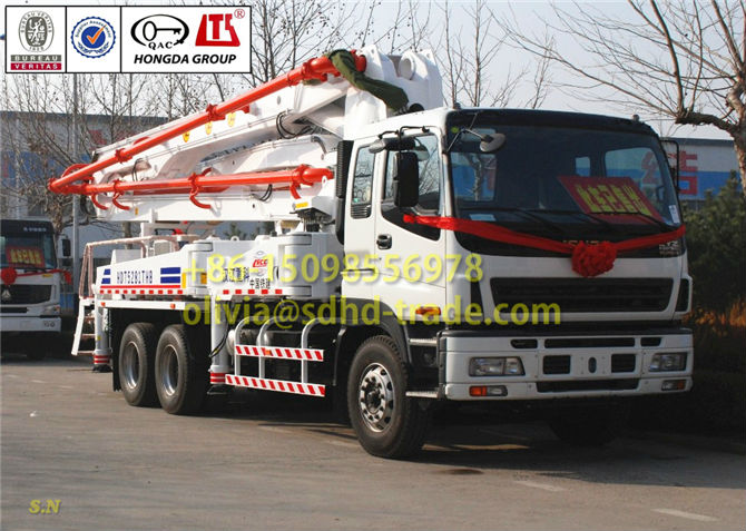 ISUZU Concrete Pump Truck 42m, Concrete Boom Pump Truck for Sale