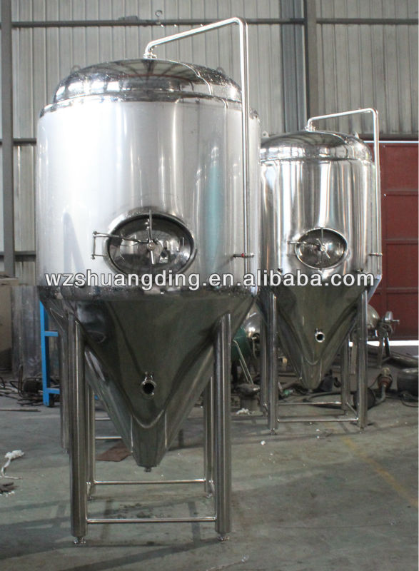 Jacketed conical beer fermenter