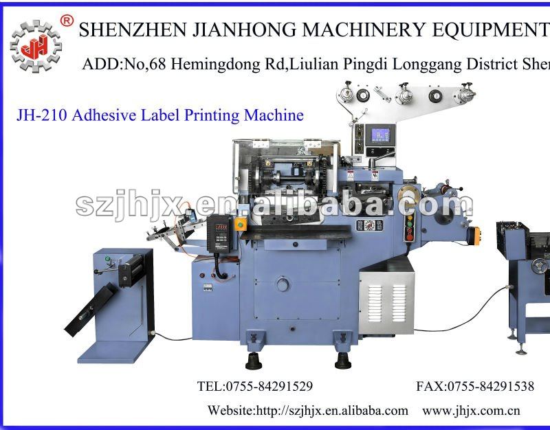 JH-210 Sticker/Adhesive Label Printing Machine (Printing .Lamination,Die Cutting ,Waste Discharge ,paper cutting machine)