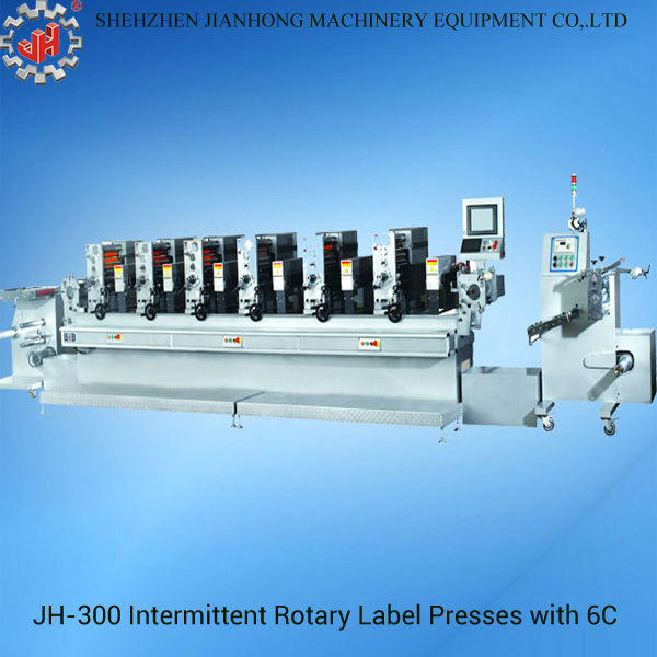 JH-300 Six Colors Letterpress intermittent rotary label printing machine