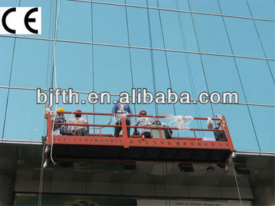 Jiuhong ZLP rope suspended platform/window cleaning quipment/swing stage with wall roller