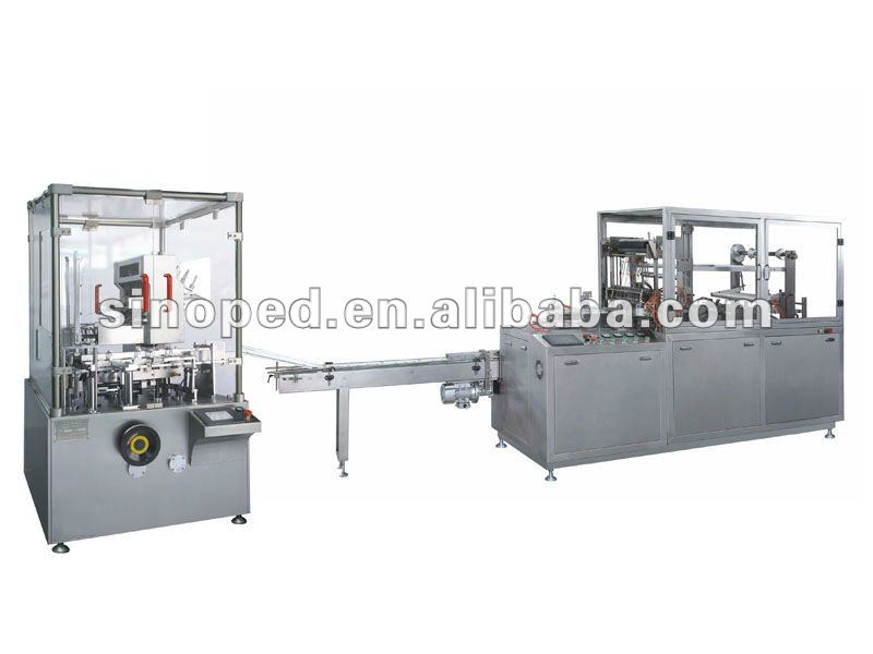 JRST Transparent film packing machine and cartoning machine connection