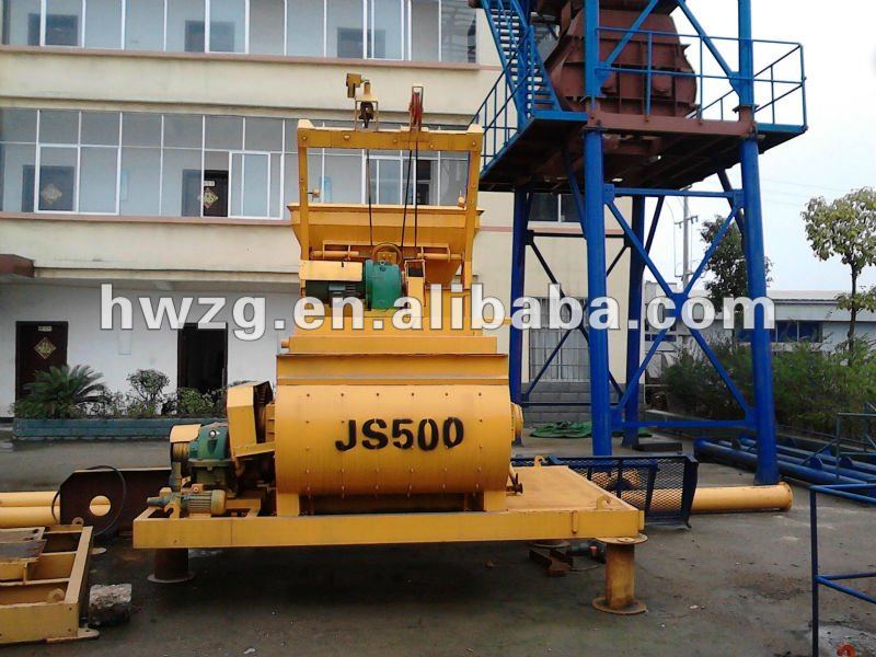 JS 500 concrete mixer with 500L delivery capacity