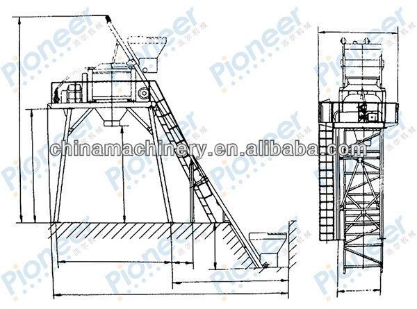 JS1000 twin shaft concrete mixer prices with CE
