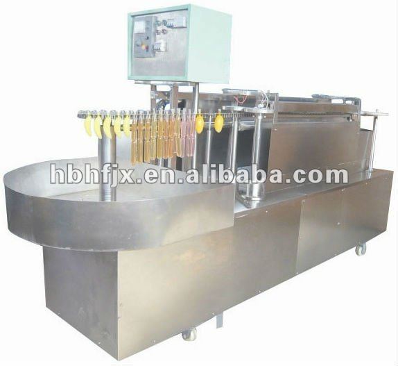 juice drink ice lolly or ice pop or Popsicle stick fill and seal packaging machine