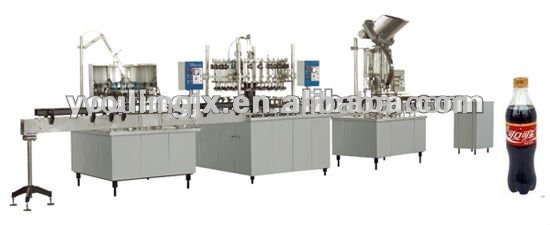 kBeverage Machinery Gas Containing Drink Auto Washing, Filling And Sealing Production Line, beverage filling ,bottling equipment
