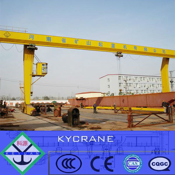 L Model 10ton rail 20 ton gantry crane with hook