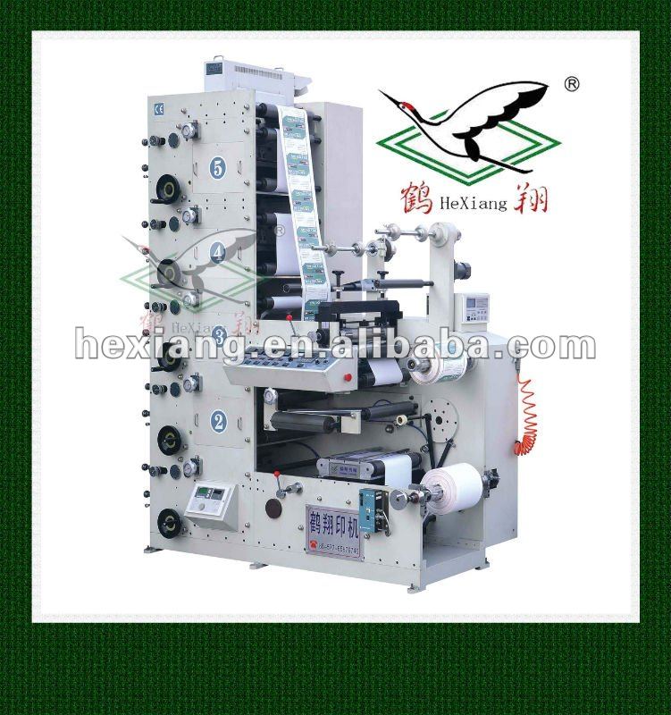 Label flexographic printing machine with slitting station/4 Colors Flexo Printing machine with rotary die cutting/