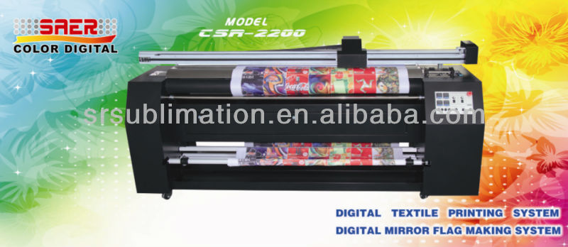 Large format textile printing machine with DX7 head for flag fabric