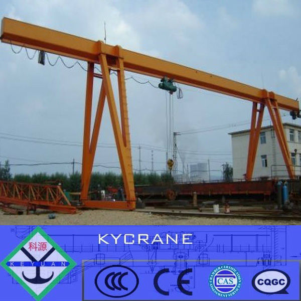 light duty electric hoist single gantry crane 10t manufacture