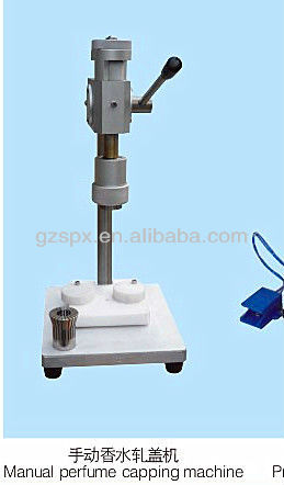 manual perfume bottle locker floral water capping machine