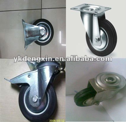 Medium Duty Castors 100mm rubber wheel load capacity 100kgs 201205 Medium Duty Castors 100mm rubber wheel load capacity 100kgs