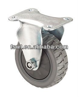 Medium Duty Grey Polyurethane Rigid Caster Wheel