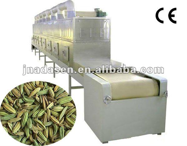 microwave conveyor oven for drying and sterilizing spice