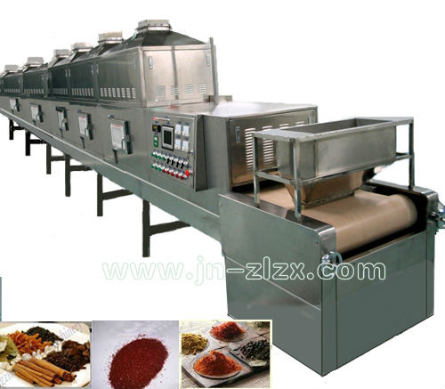 microwave drying / sterilization machine for spices / pepper/ chili powder/ Cumin powder