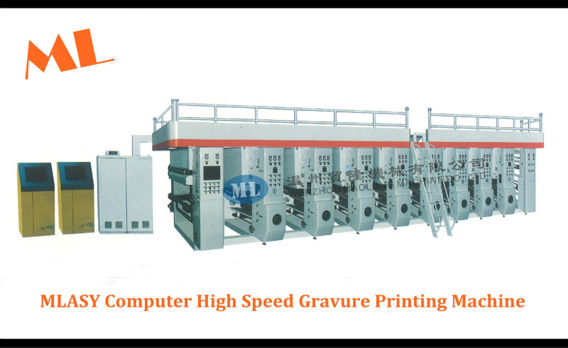 MLASY Computerized High Speed 8 Color Gravure Printing Machine