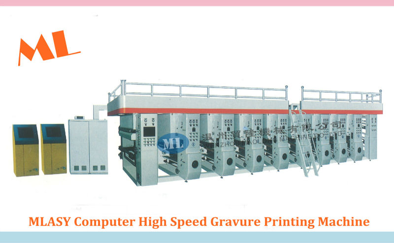 MLASY Computerized High Speed Eight Color Nonwoven Gravure Printing Machine