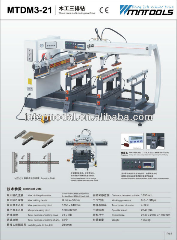 MTDM3-21 Three rows multi-boring machine