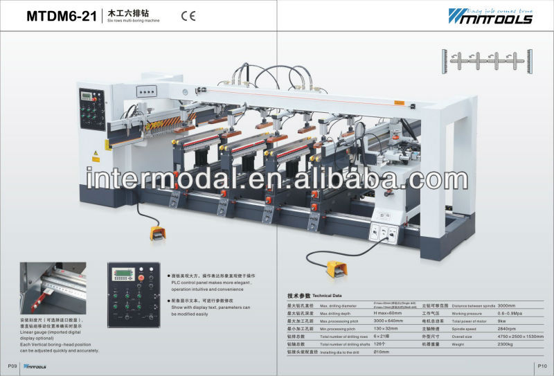 MTDM6-21 Six rows multi-boring machine
