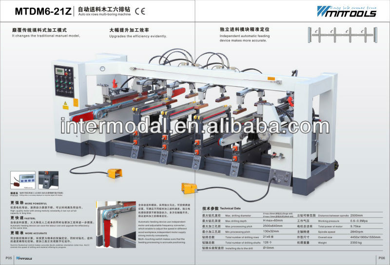 MTDM6-21Z Six rows multi-boring machine