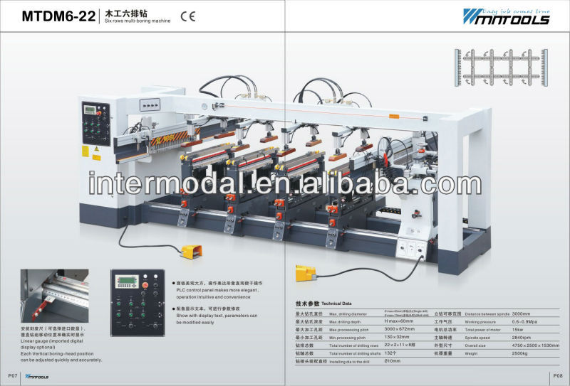 MTDM6-22 Six rows multi-boring machine