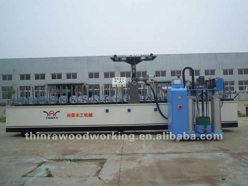 multi-functional profile wrapping machine with PVC and paper