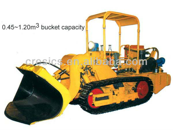 Multipurpose side dumping crawler loader