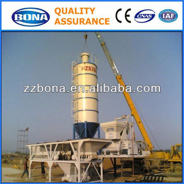 New Model HZS35 mini concrete batching plant