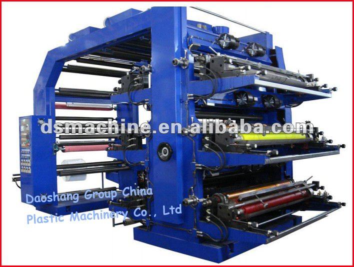 New Type Professional DSY 6 Color Roll to Roll Flexo Printing Machine