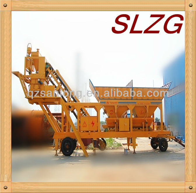 New YHZD(s)25 35 50 75 Mobile Concrete Batching Plant