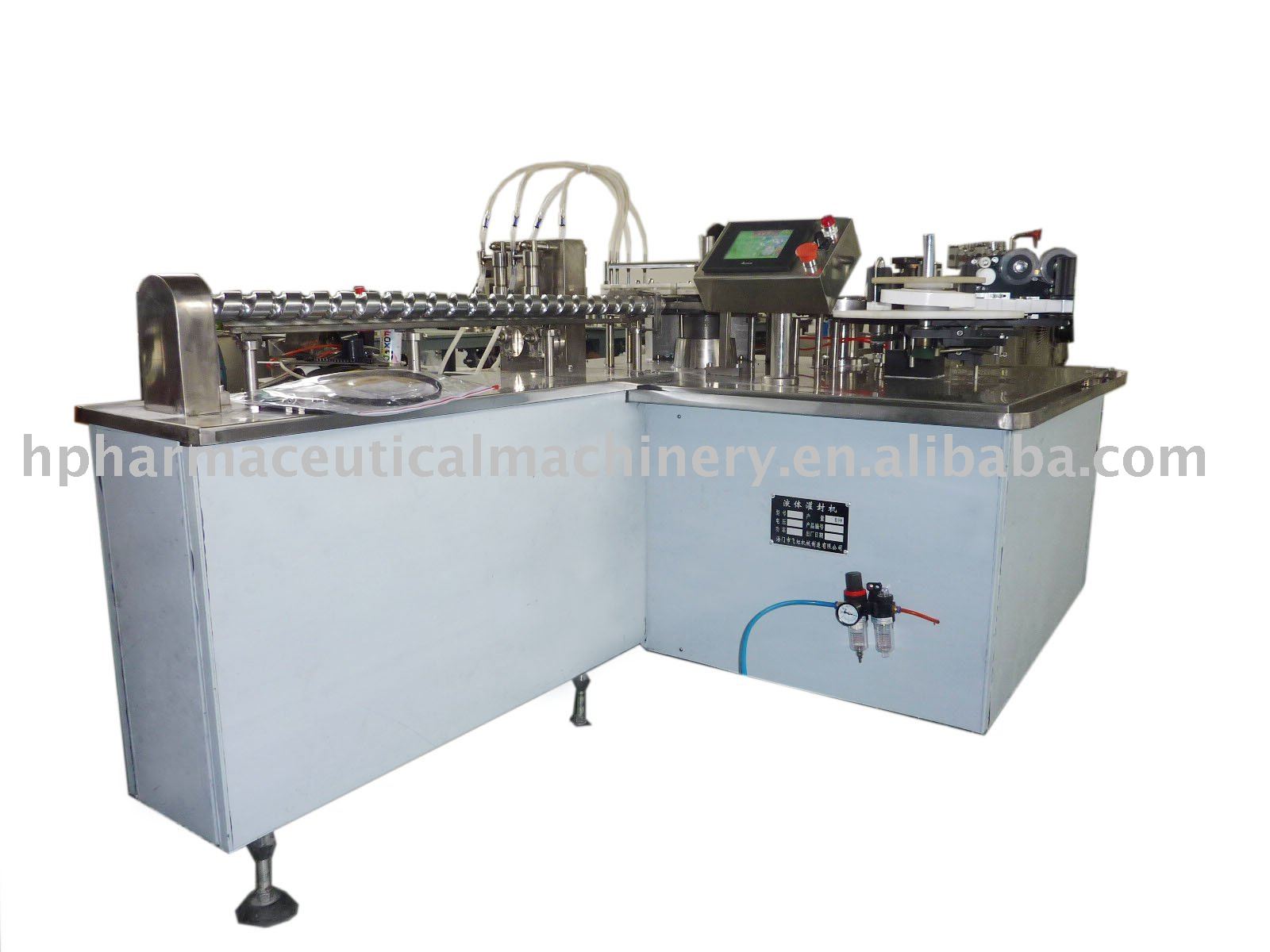 Nonstandard liquid production line of filling, capping and labeling