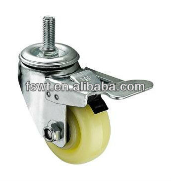 Nylon Medium Double-shaft Caster Wheel With Brake