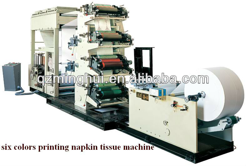 Offer Six Colors Printing Napkin Tissue Machine