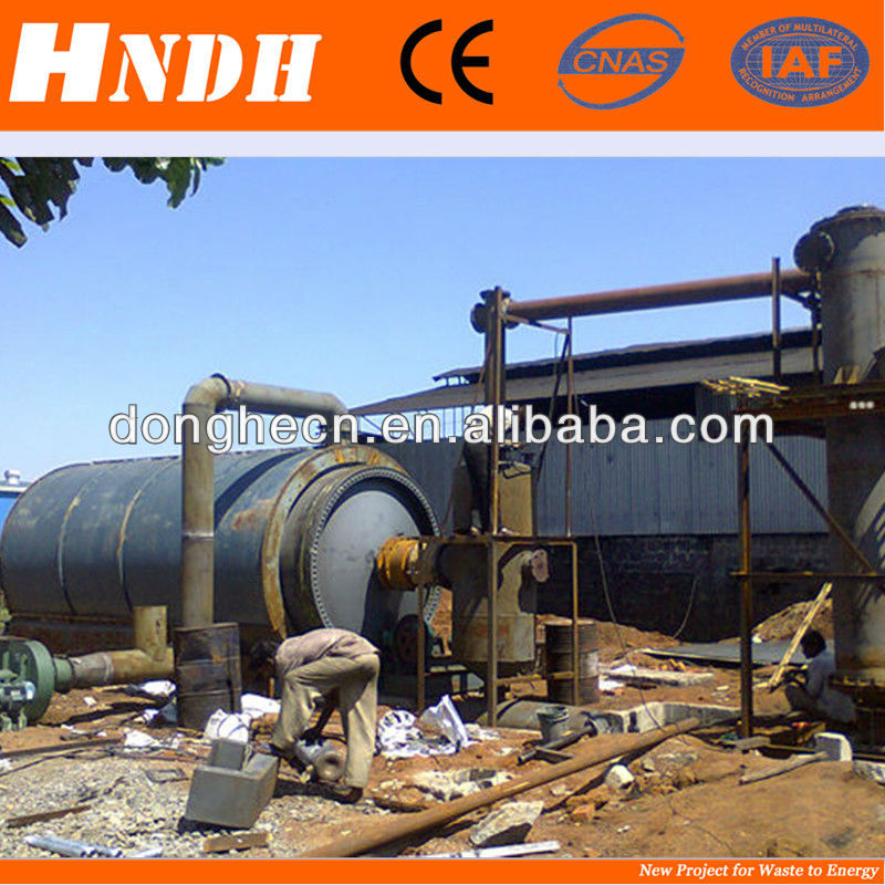 Oil recycled environmental protection system waste tyre recycling machine for sale
