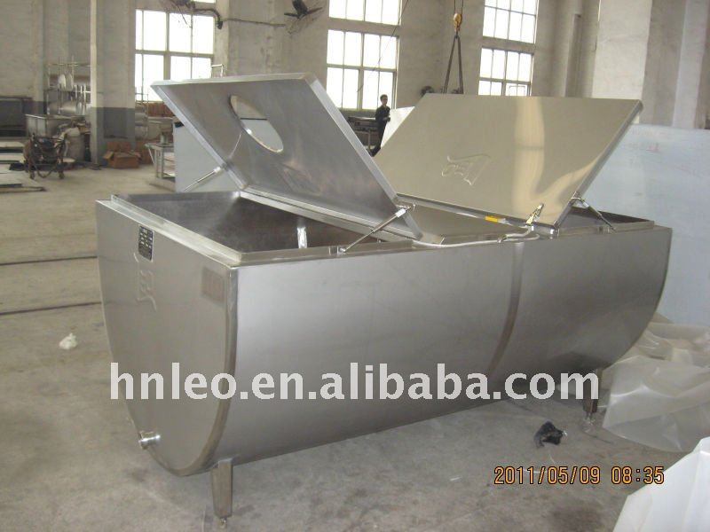 openable horizontal stainless steel direct cooling fresh milk cooling tank
