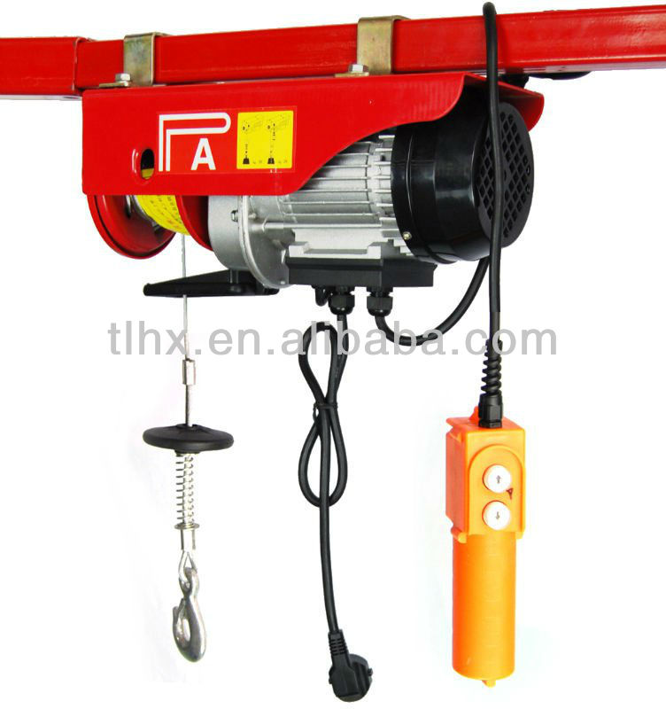 Pa1000 Small Electric Hoist 1000KG With Wire Rope 12M Lifting