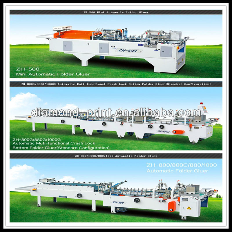 Packing machine\ Automatic Muti-functional Crash Lock Bottom Folder Gluer machine for box with Economic Price !!!!