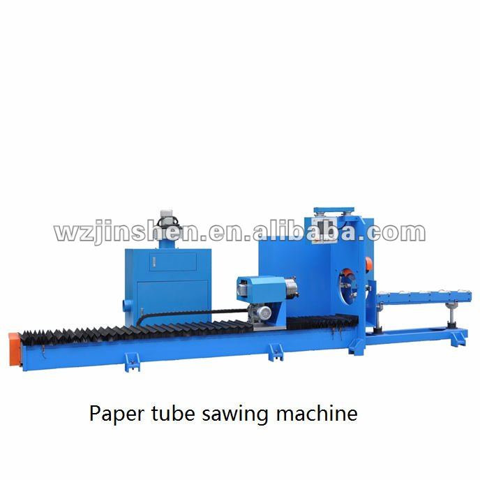 Paper tube cutting machine with sawtooth blade