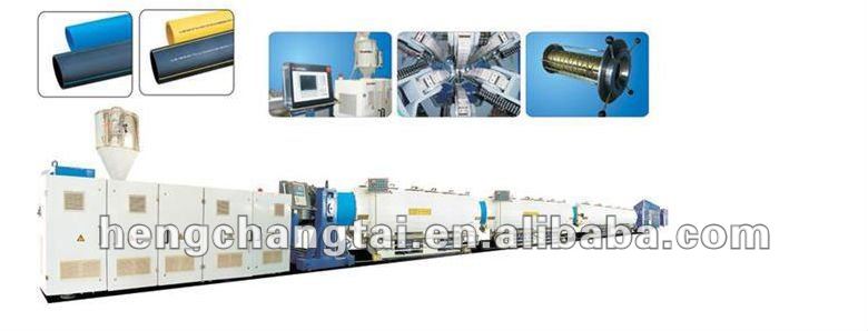 PE pressure pipe and gas extrusion line