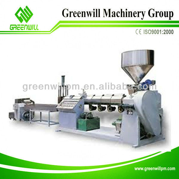 Pelletizing line for plastics rawmaterials