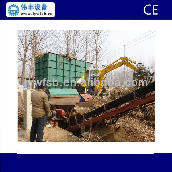 pine stubs and tree stumps crushing plant, crushing machine for crushing tree roots