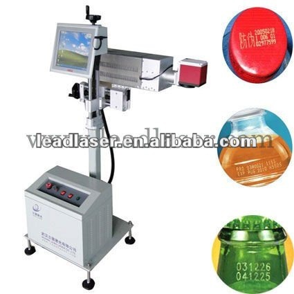 plastic and aluminum water bottle CO2 laser online printing machine