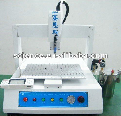 popular desktop automatic black glue coating machine