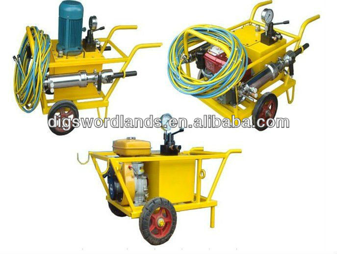 Portable and powerful hydraulic rock splitter
