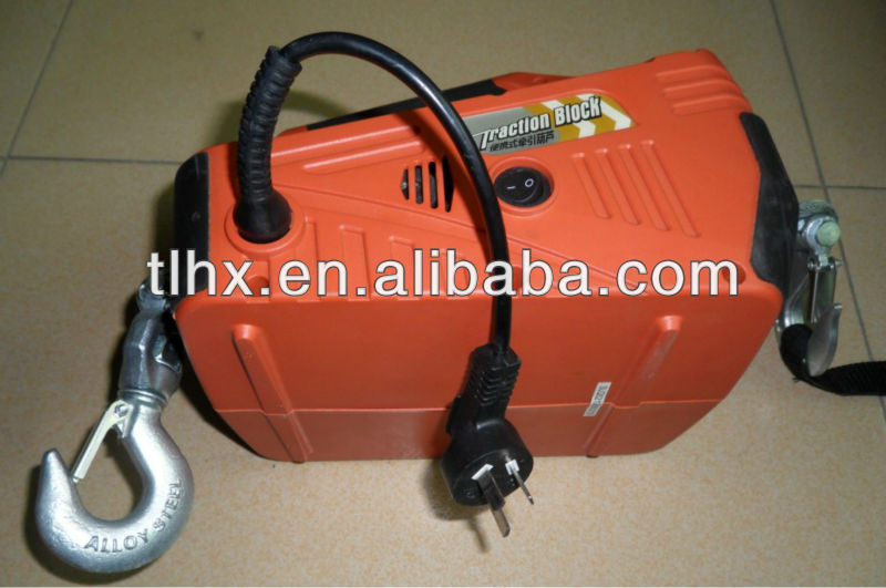 Portable traction block 220V electric traction hoist small pulley