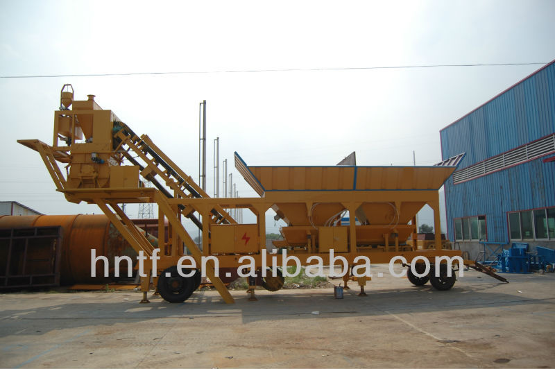 Portable YHZS35 mobile concrete batching plant